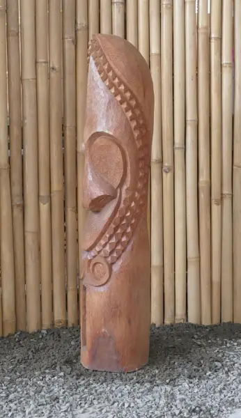 Artikelbild 3 des Artikels “Tiki-Polynesien-Statue aus Kokosnussholz, ca. 100cm hoch mit natur/transparenter Farbe, Ø ca.18-28 cm “